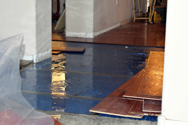 Professional Water Damage Restoration technician working in Traver, CA